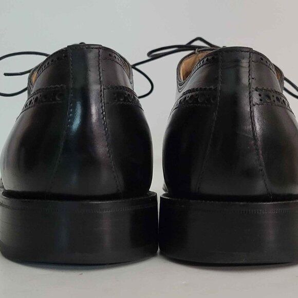 Gravati Black Leather Handmade Italian Cap Toe Wingtip Dress Shoes Size US 11.5N main image 11